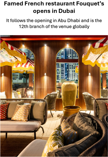 Famed French restaurant Fouquet’s opens in Dubai